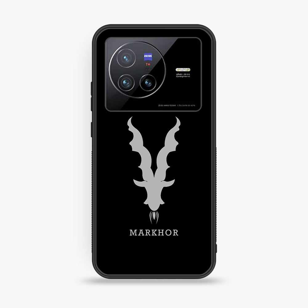Vivo X80- Markhor Series - Premium Printed Glass soft Bumper shock Proof Case