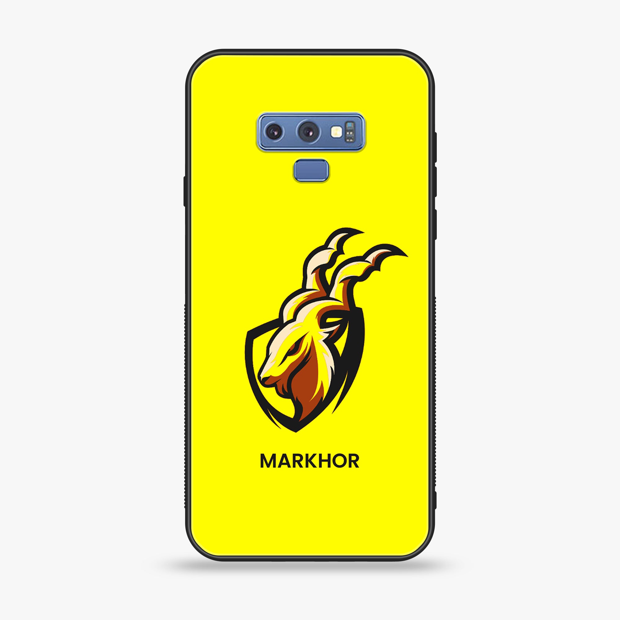 Samsung Galaxy Note 9 - Markhor Series - Premium Printed Glass soft Bumper shock Proof Case