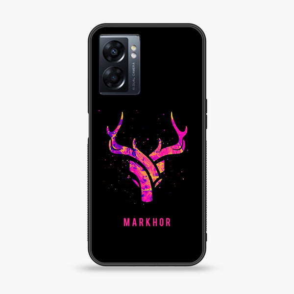 Oppo A57 2022 - Markhor Design 6 - Premium Printed Glass soft Bumper shock Proof Case CS-16936