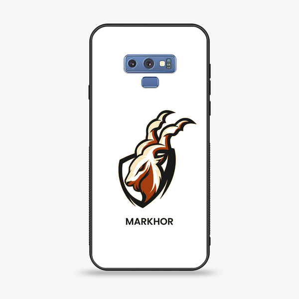 Samsung Galaxy Note 9 - Markhor Design 5  - Premium Printed Glass soft Bumper shock Proof Case CS-20179