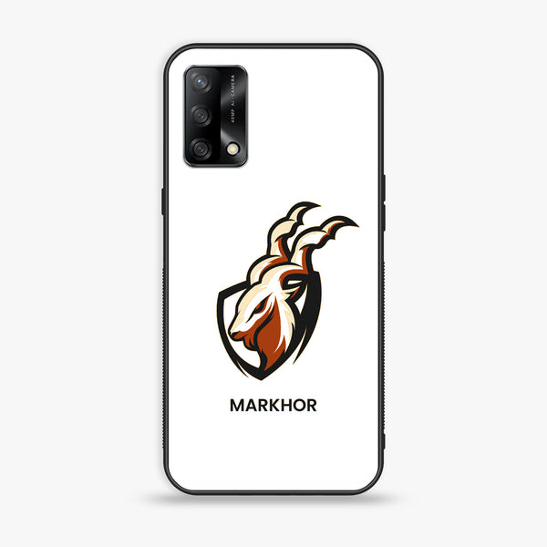 Oppo A74 - Markhor Design 5 - Premium Printed Glass soft Bumper shock Proof Case CS-10488