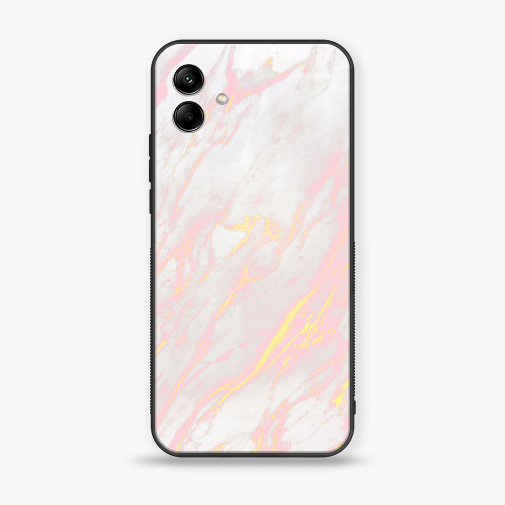Samsung Galaxy A04 - Pink Marble Series - Premium Printed Glass soft Bumper shock Proof Case