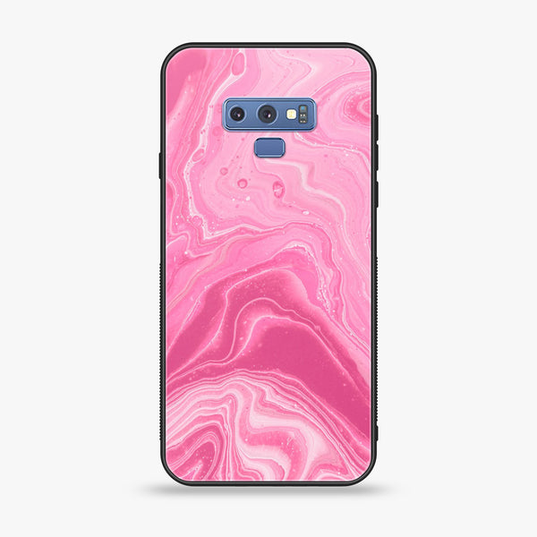 Samsung Galaxy Note 9 - Pink Marble Design 3 - Premium Printed Glass soft Bumper shock Proof Case CS-20505