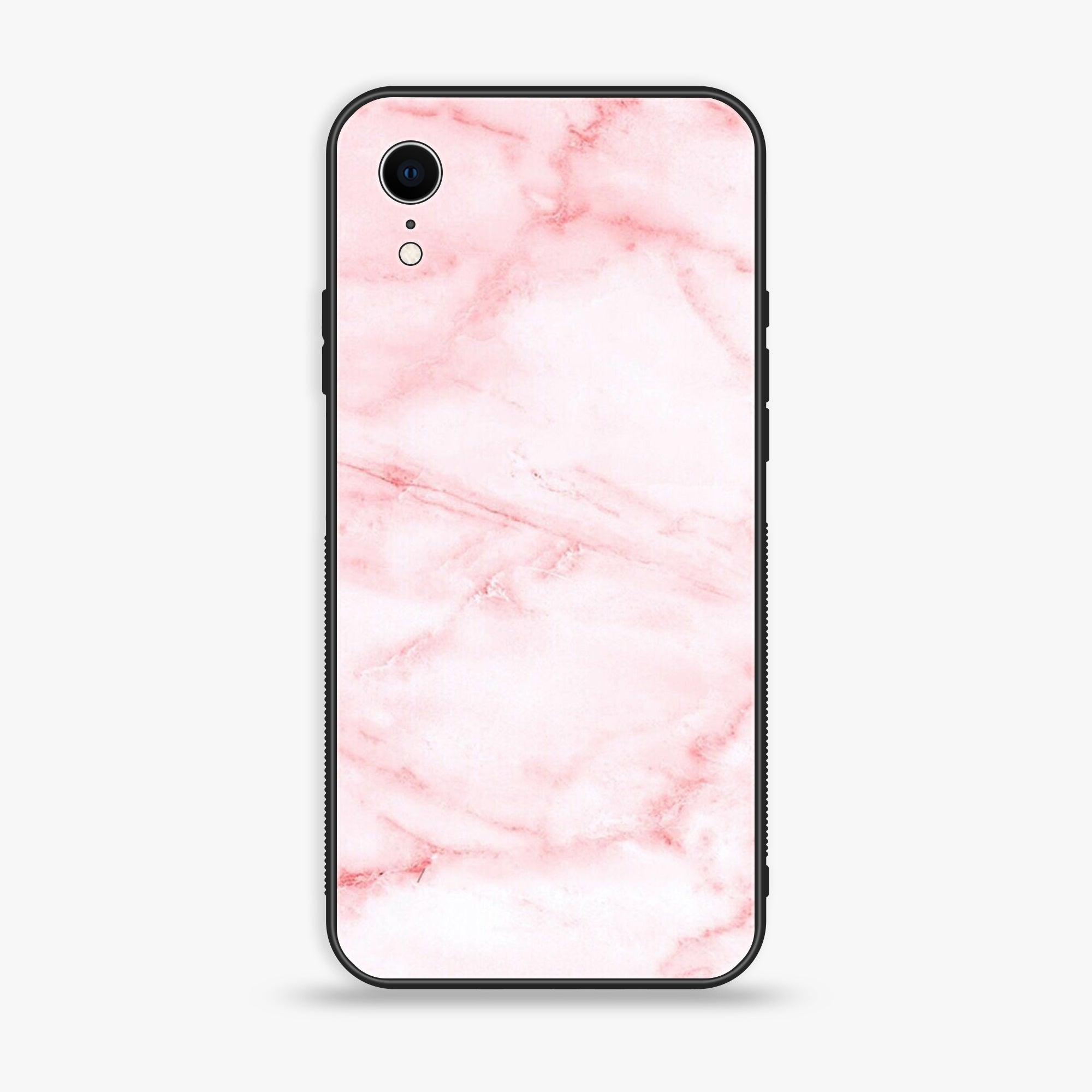 iPhone XR - Pink Marble Series - Premium Printed Glass soft Bumper shock Proof Case