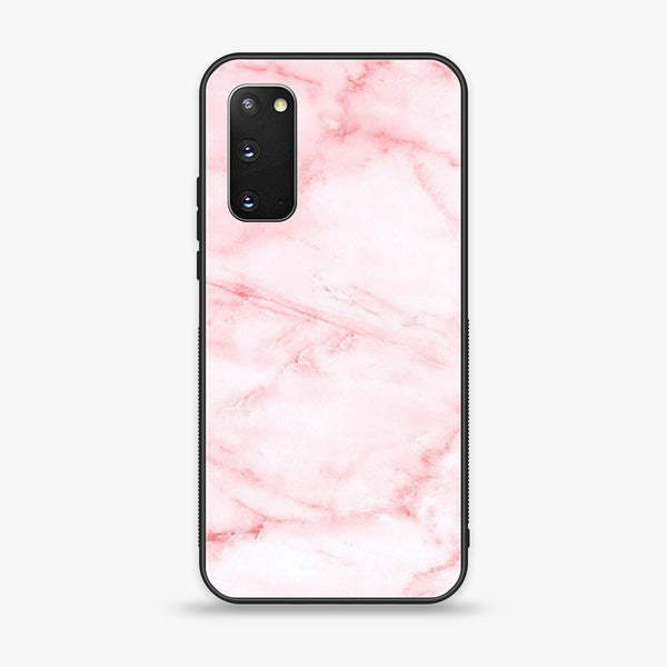 Samsung Galaxy S20 - Pink marble Design 9 - Premium Metal  Printed soft Bumper shock Proof Case CS-27384