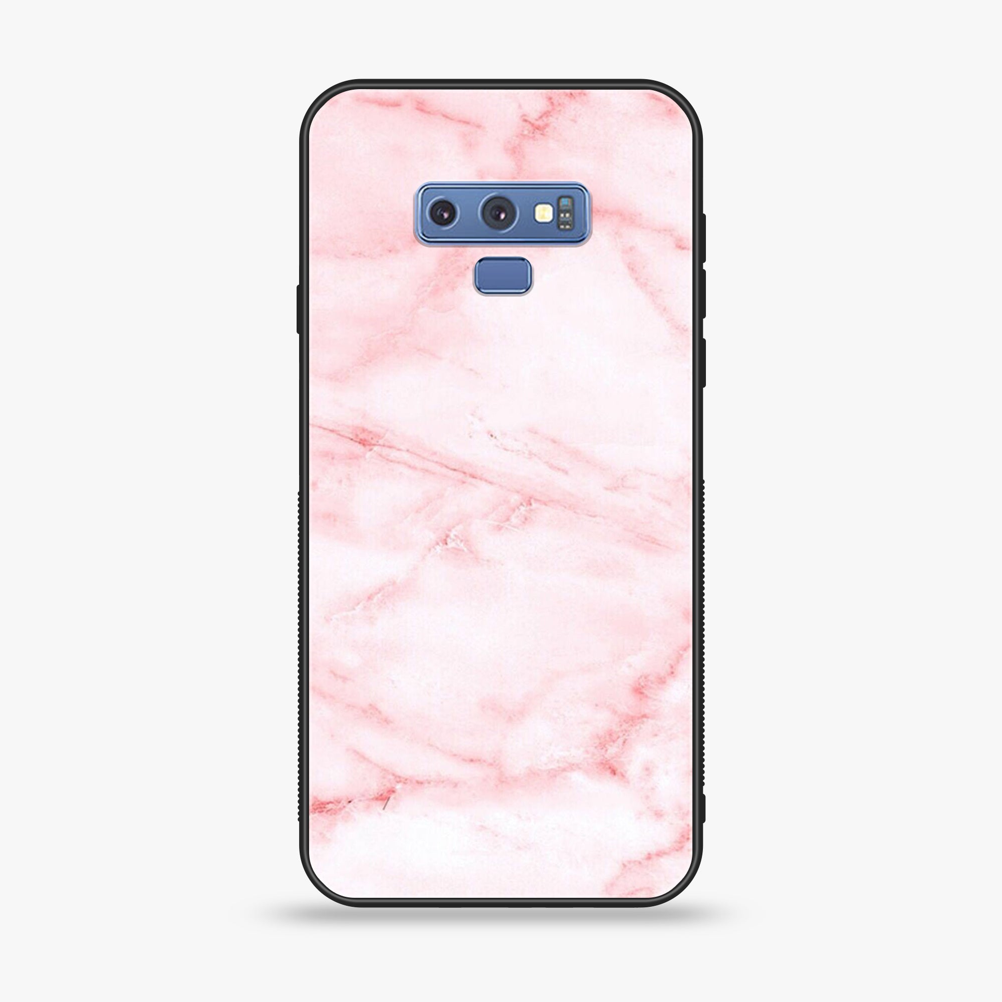 Samsung Galaxy Note 9 - Pink Marble Series - Premium Printed Glass soft Bumper shock Proof Case