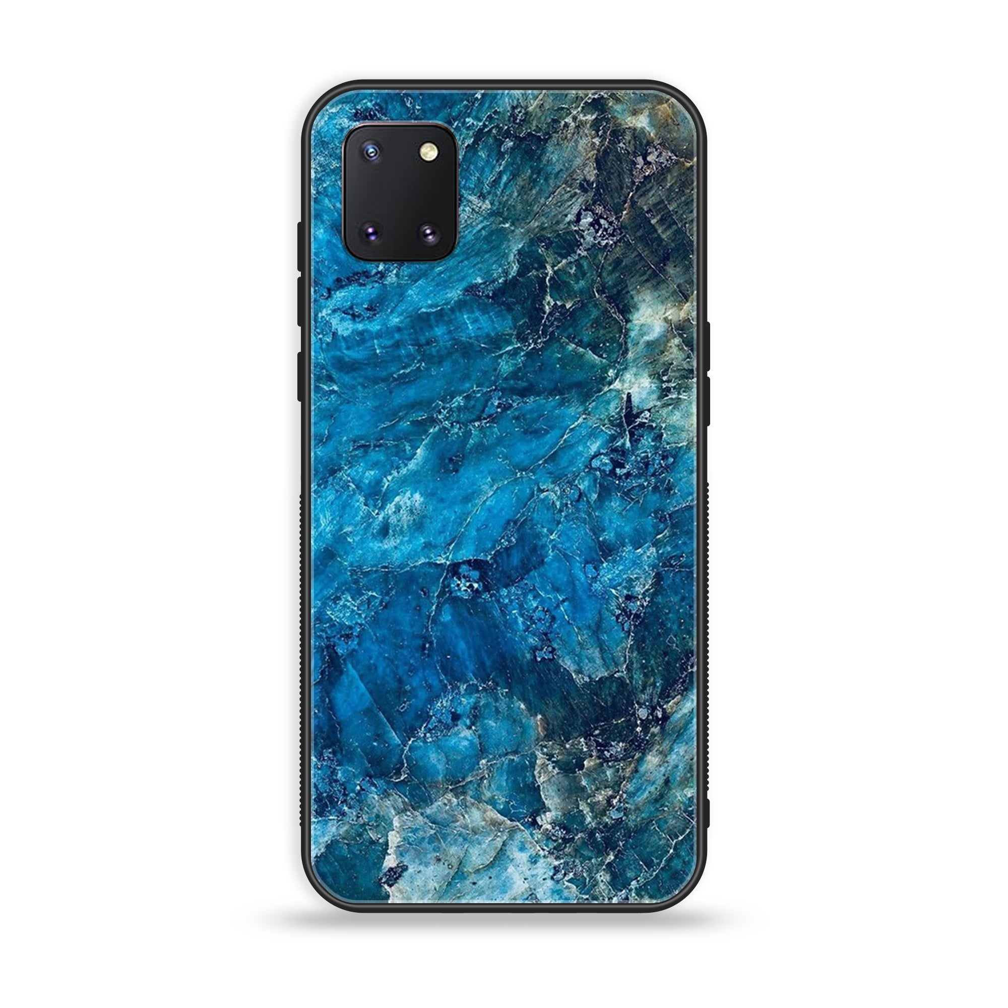 Samsung Galaxy Note 10 Lite - Blue Marble Series - Premium Printed Glass soft Bumper shock Proof Case