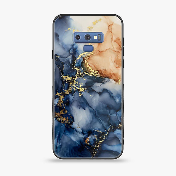 Samsung Galaxy Note 9 - Blue Marble Design 9 - Premium Printed Glass soft Bumper shock Proof Case CS-33802