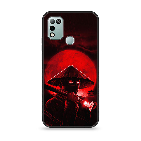 Infinix Hot 10 Play- Ninja Design 2 - Premium Printed Glass soft Bumper shock Proof Case CS-14451