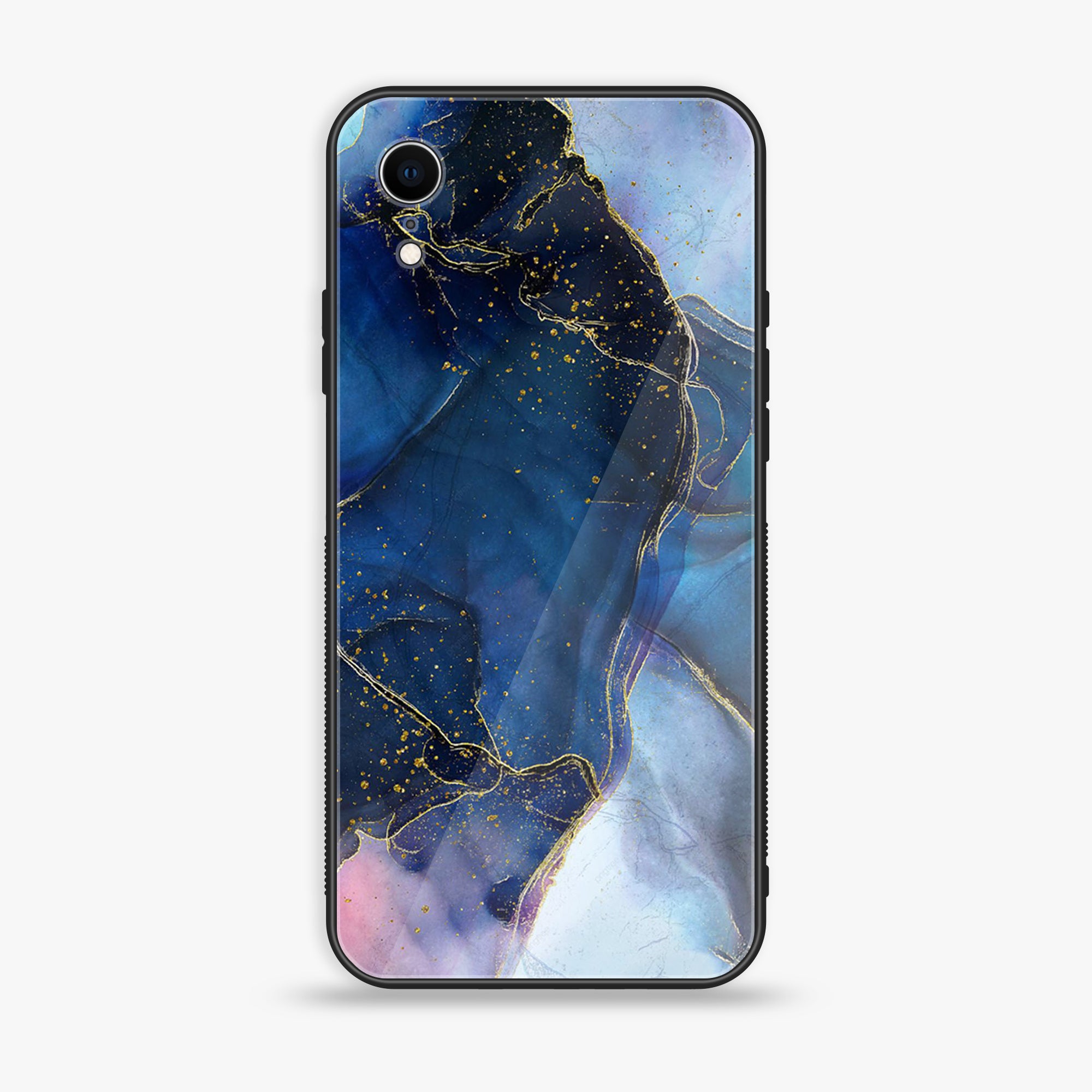 iPhone XR - Blue Marble Series - Premium Printed Glass soft Bumper shock Proof Case