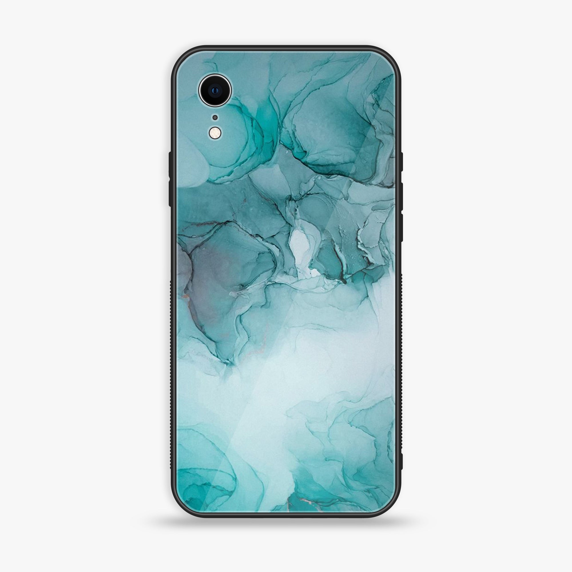 iPhone XR - Blue Marble Series - Premium Printed Glass soft Bumper shock Proof Case