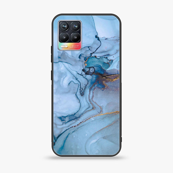 Realme 8 / Realme 8 Pro - Blue Marble Design 1 - Premium Printed Glass soft Bumper shock Proof Case CS-27382