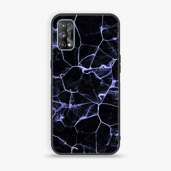 Realme 7 Pro - Black Marble  Design 10  - Premium Printed Glass soft Bumper shock Proof Case  CS-26138