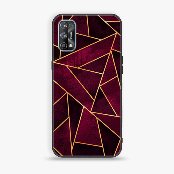 Realme 7 Pro - Geometric Marble Series - Premium Printed Glass soft Bumper shock Proof Case