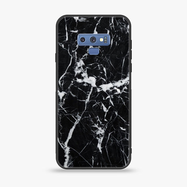 Samsung Galaxy Note 9 - Black marble  Design 6 - Premium Metal Printed soft Bumper shock Proof Case CS-30047