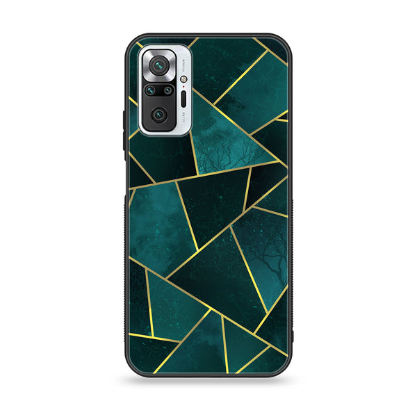 Xiaomi Redmi Note 10 Pro  - Geometric Marble Series Design 1  - Premium Printed Glass soft Bumper shock Proof Case CS-19420