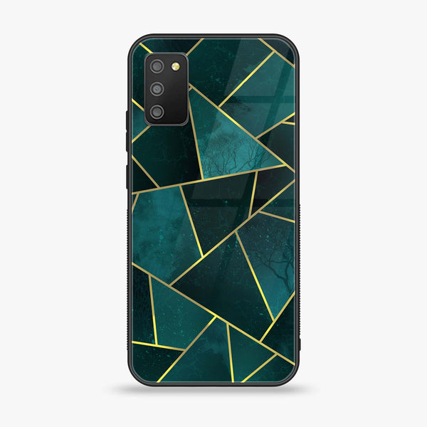 Samsung Galaxy M02s -  Geometric Marble Series - Premium Printed Glass soft Bumper shock Proof Case