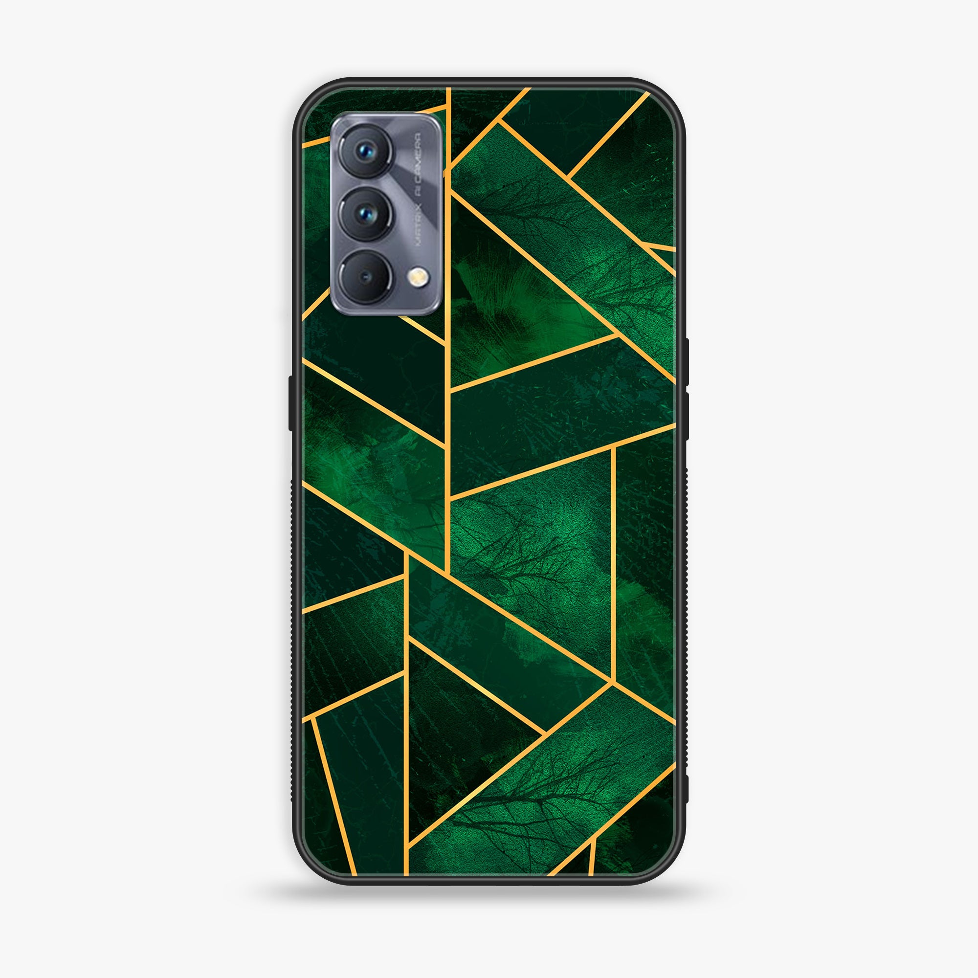 Realme GT Master Edition Geometric Marble Series  Premium Printed Glass soft Bumper shock Proof Case