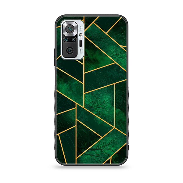 Xiaomi Redmi Note 10 Pro/10 Pro Max  - Geometric Marble Design 10- Premium Printed Glass soft Bumper shock Proof Case CS-12507