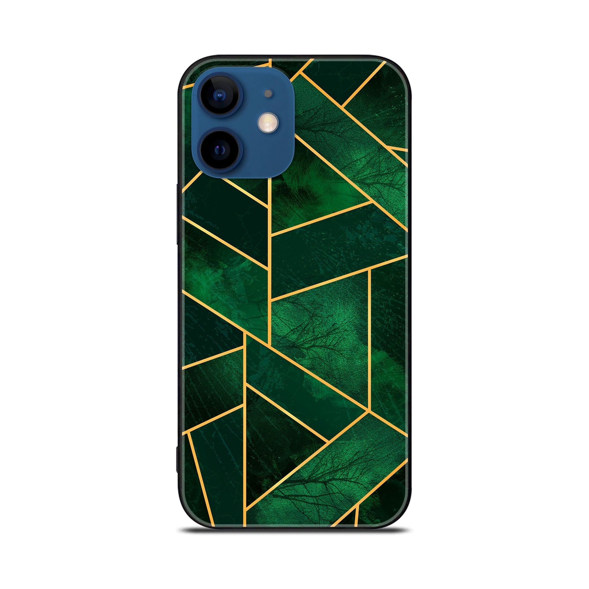 iPhone 11 Geometric Marble Premium Printed Glass soft Bumper shock Proof Case