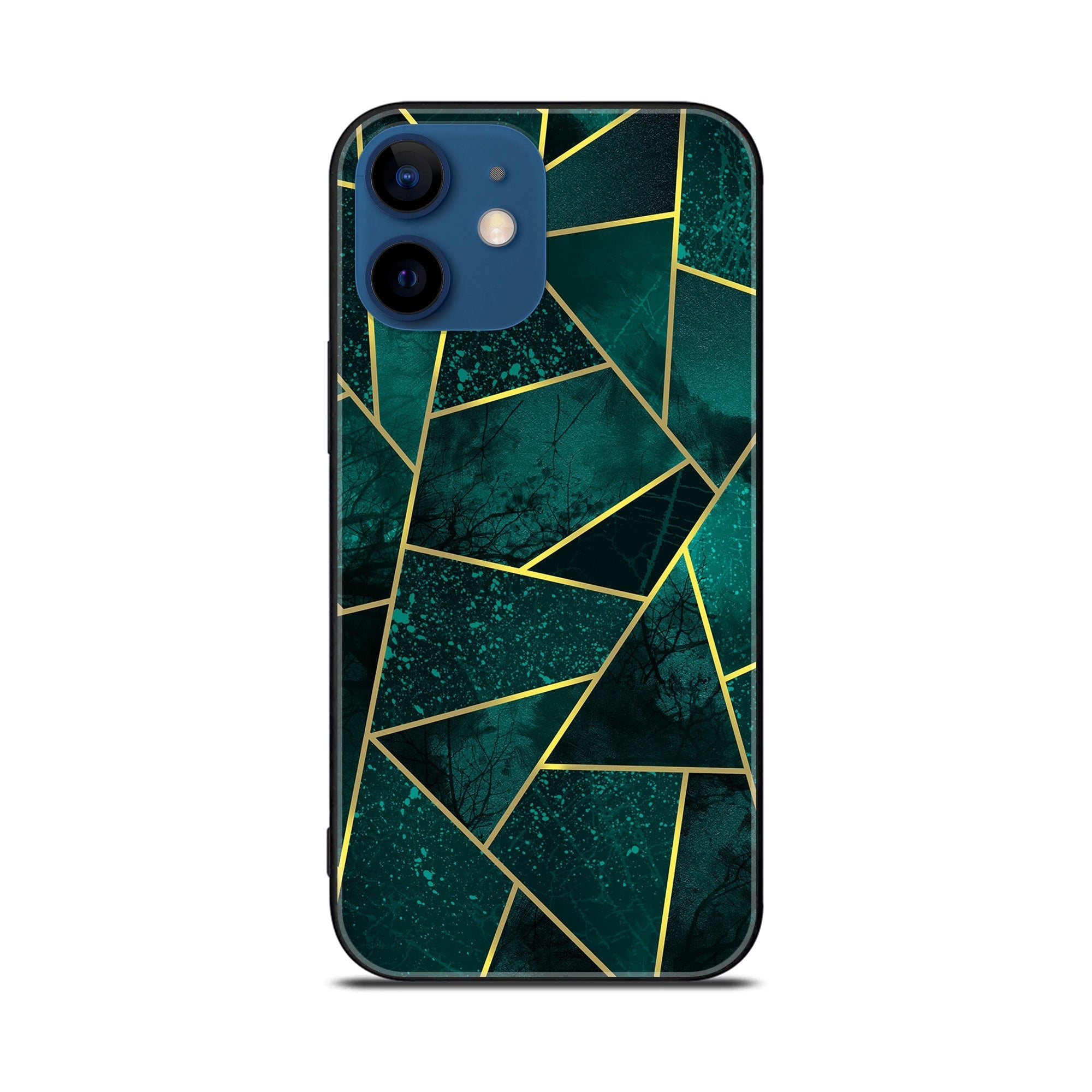 iPhone 11 Geometric Marble Premium Printed Glass soft Bumper shock Proof Case