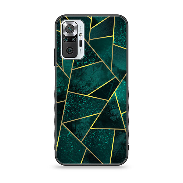 Xiaomi Redmi Note 10 Pro/Note 10 Pro Max  - Geometric Marble Design 9 - Premium Printed Glass soft Bumper shock Proof Case CS-10126