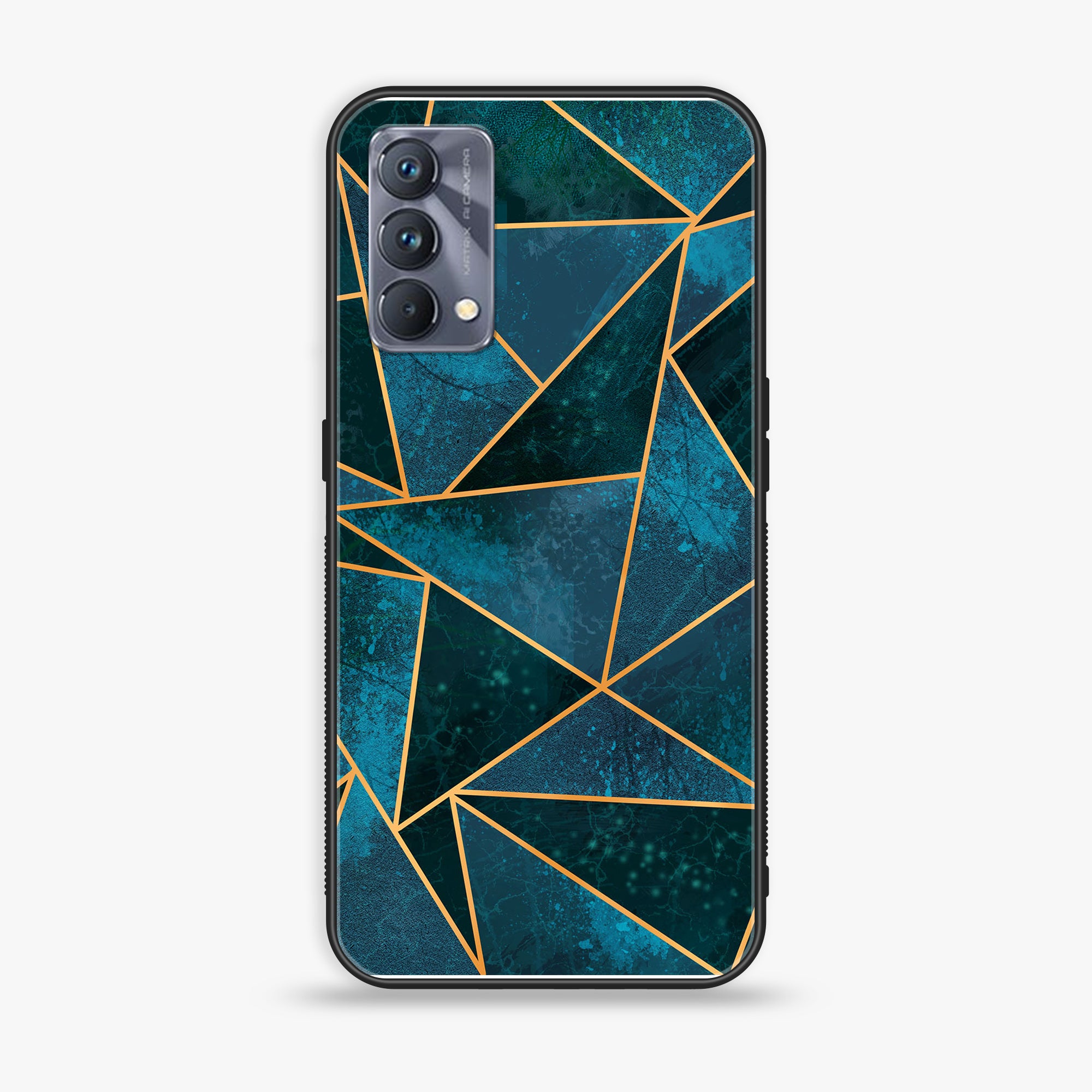 Realme GT Master Edition Geometric Marble Series  Premium Printed Glass soft Bumper shock Proof Case