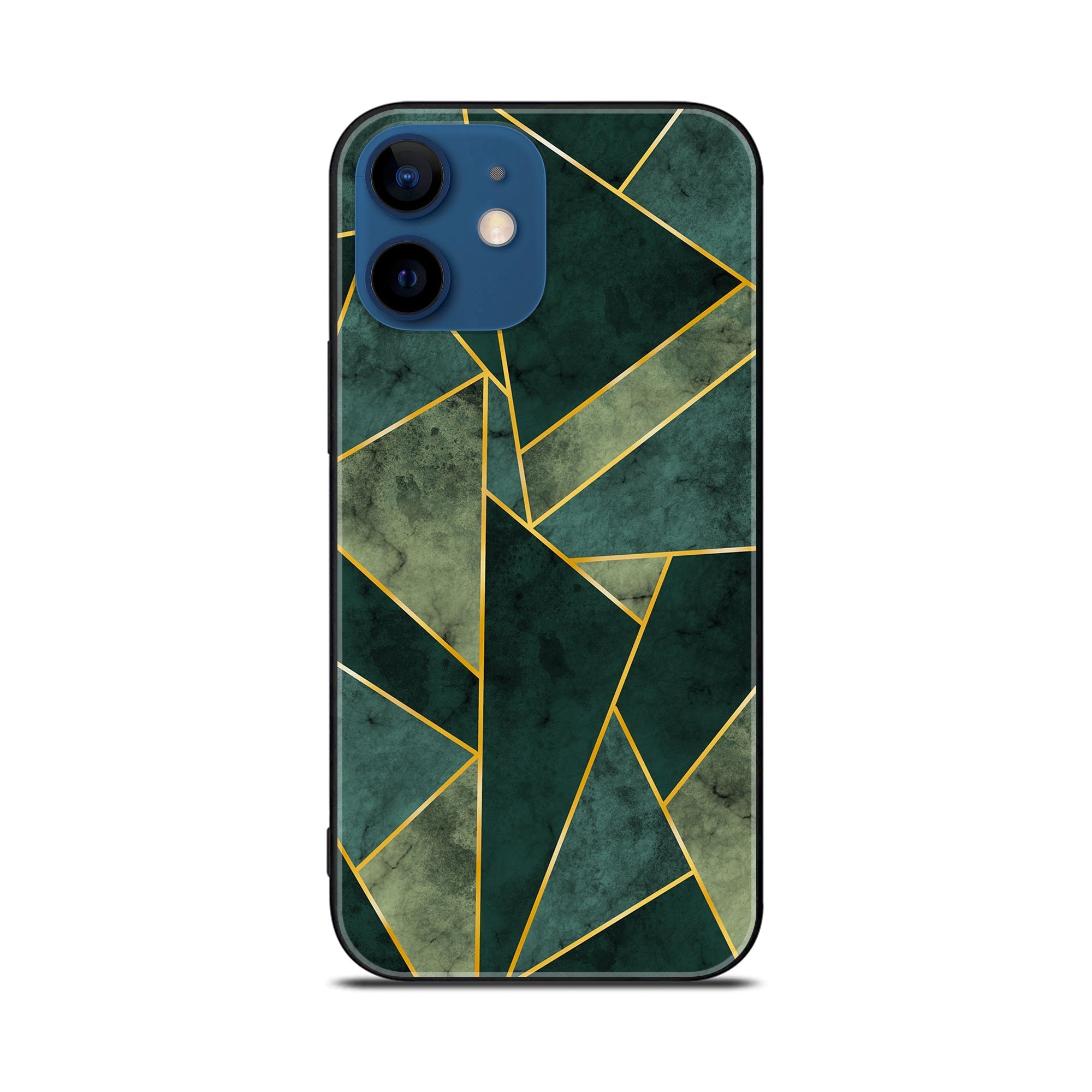 iPhone 11 Geometric Marble Premium Printed Glass soft Bumper shock Proof Case