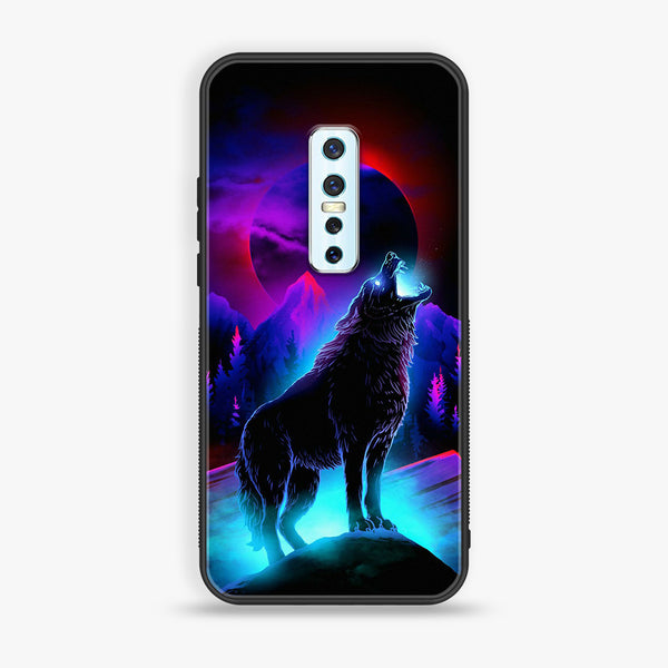 VIVO V17 PRO  - Wolf Series - Premium Printed Glass soft Bumper shock Proof Case