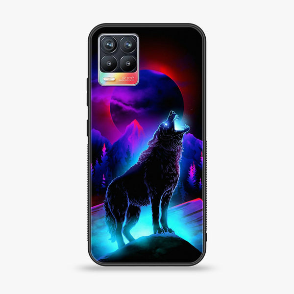 Realme 8 Pro  - Wolf Series - Premium Printed Glass soft Bumper shock Proof Case
