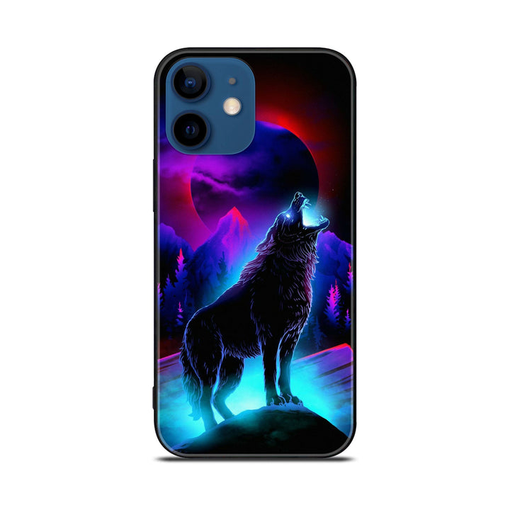iPhone 11 Wolf Series Design 2   Premium Printed Glass soft Bumper shock Proof Case CS-20349