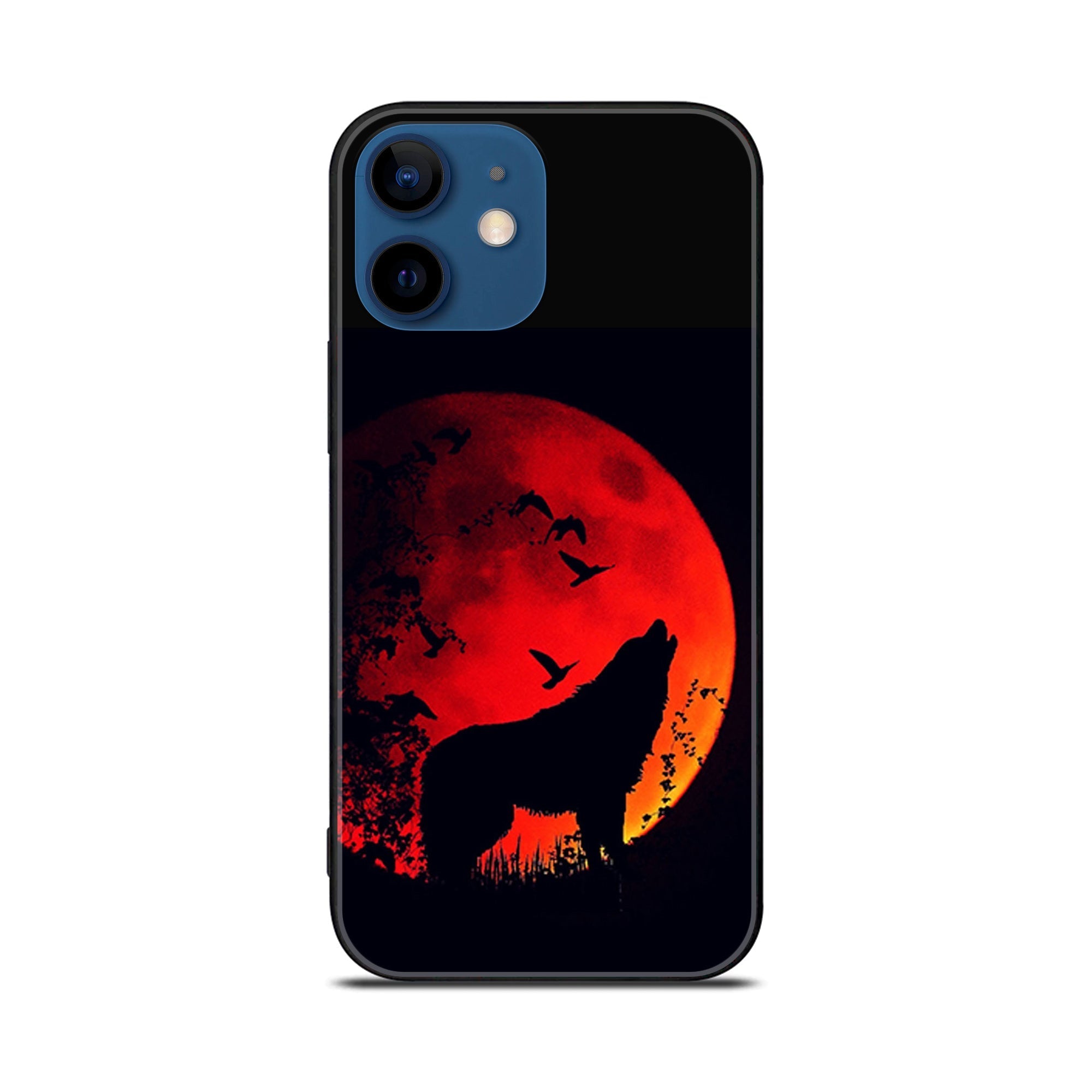 iPhone 11 Wolf Series  Premium Printed Glass soft Bumper shock Proof Case