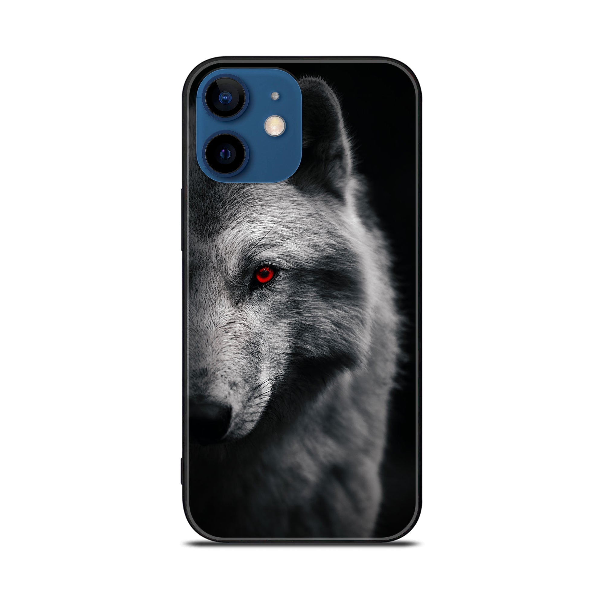 iPhone 11 Wolf Series  Premium Printed Glass soft Bumper shock Proof Case