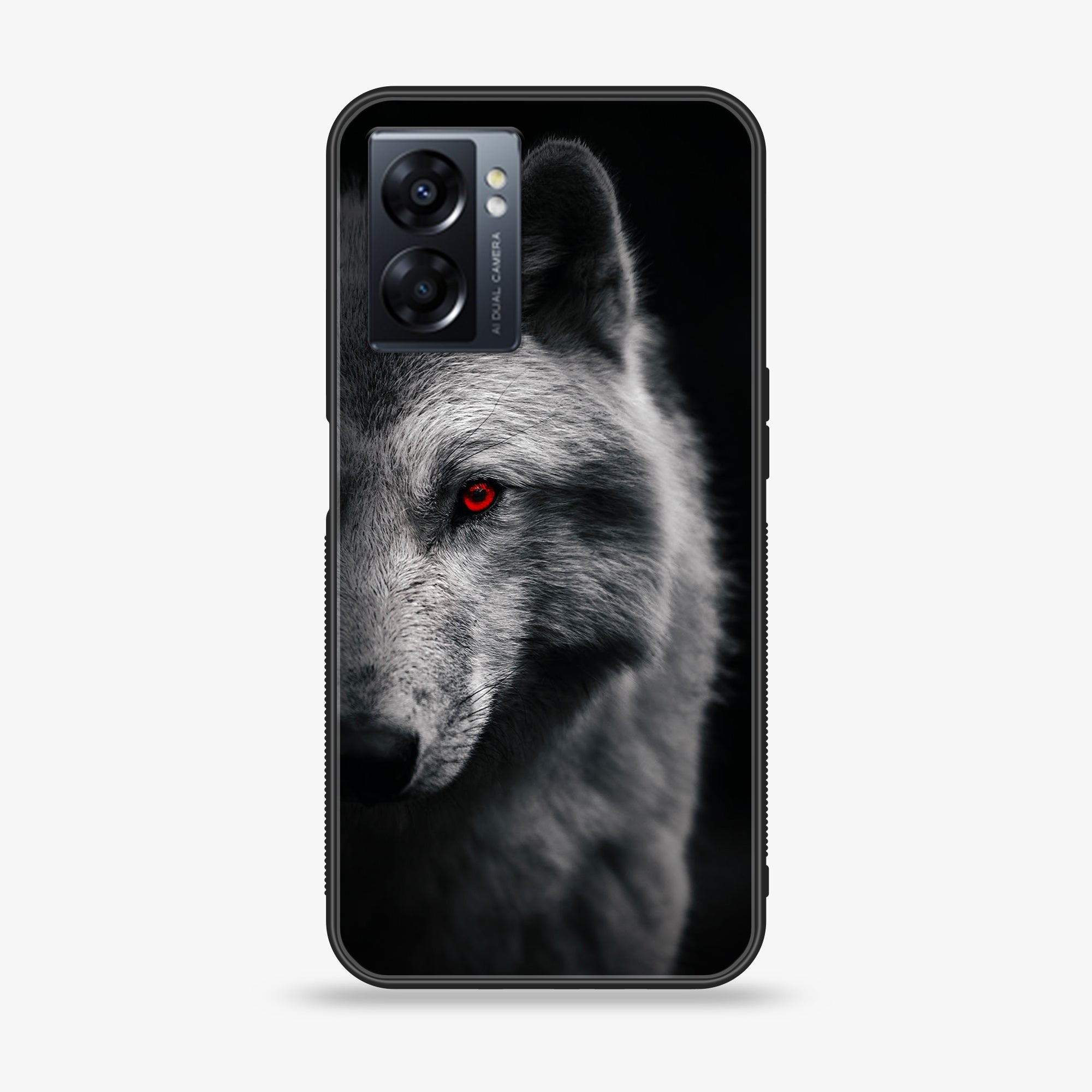 Oppo A57 2022 - Wolf Series - Premium Printed Glass soft Bumper shock Proof Case