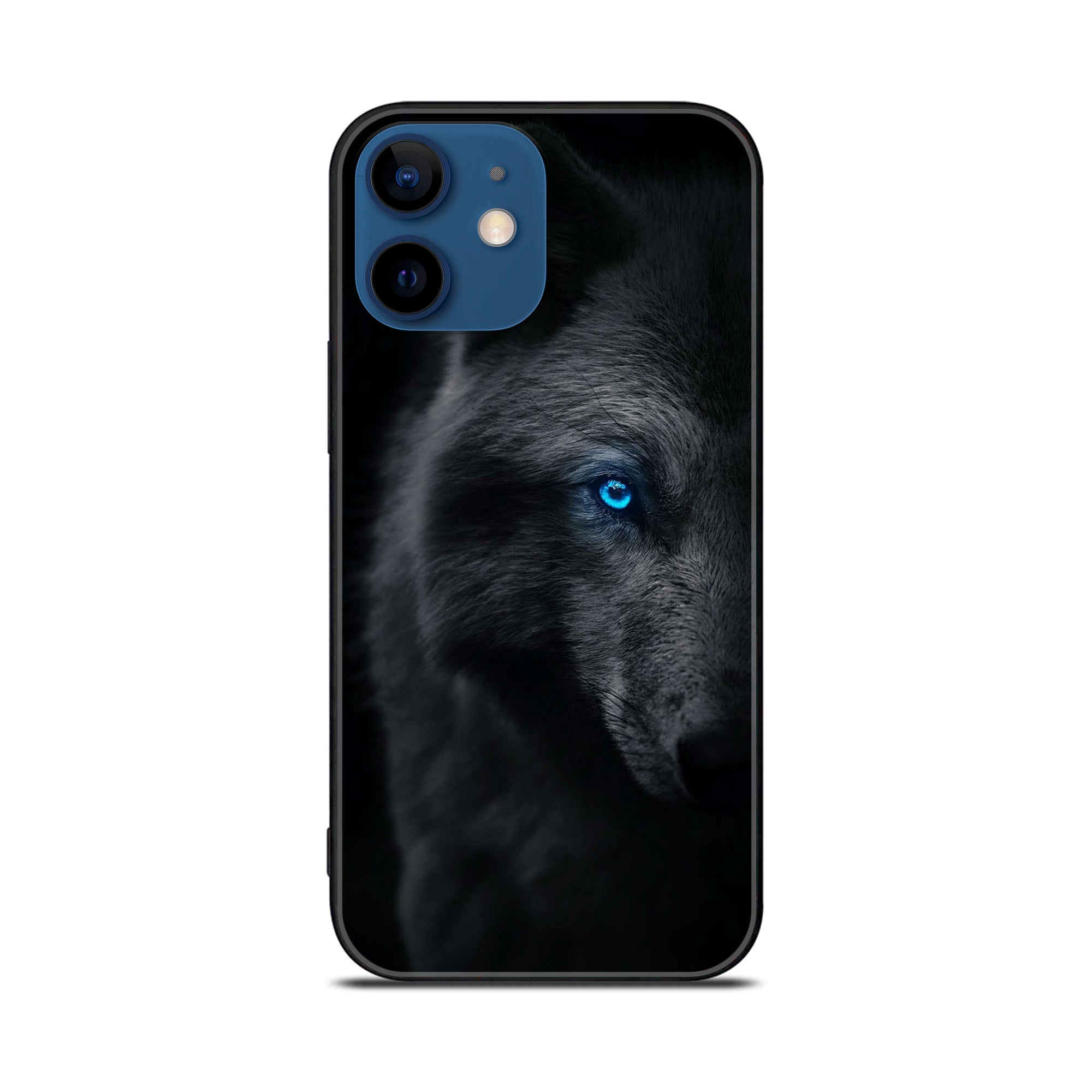 iPhone 12 Mini Wolf Series  Premium Printed Glass soft Bumper shock Proof Case