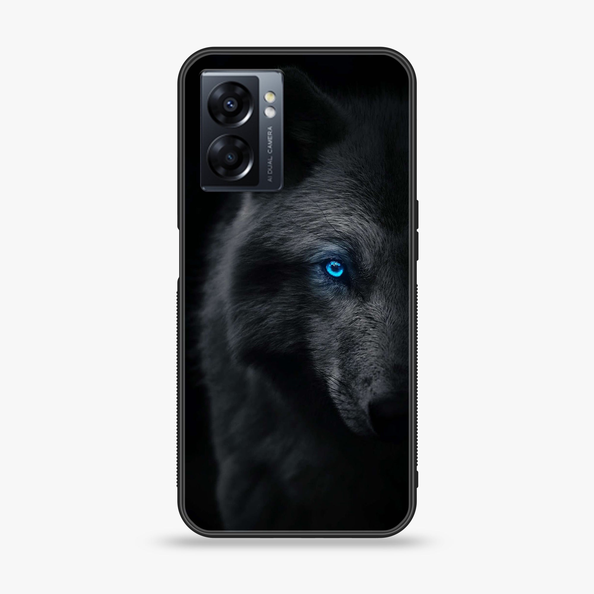 Oppo A57 2022 - Wolf Series - Premium Printed Glass soft Bumper shock Proof Case