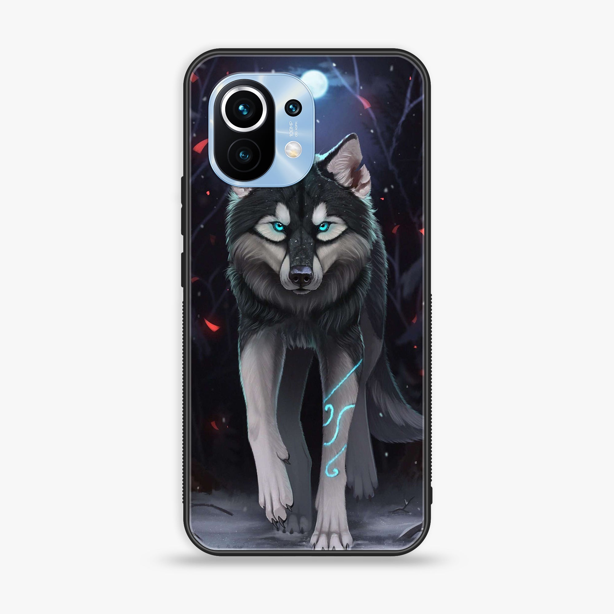 Xiaomi 11 Lite 5G NE - Wolf Series - Premium Printed Glass soft Bumper shock Proof Case