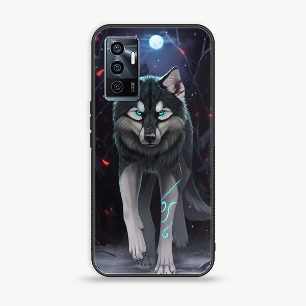 Vivo V23e - Wolf Design 8 - Premium Printed Glass soft Bumper shock Proof Case CS-8375