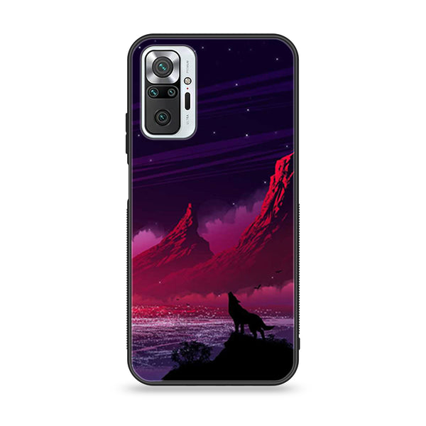 Xiaomi Redmi Note 10 Pro - Wolf Design 7 - Premium Printed Glass soft Bumper shock Proof Case CS-24333