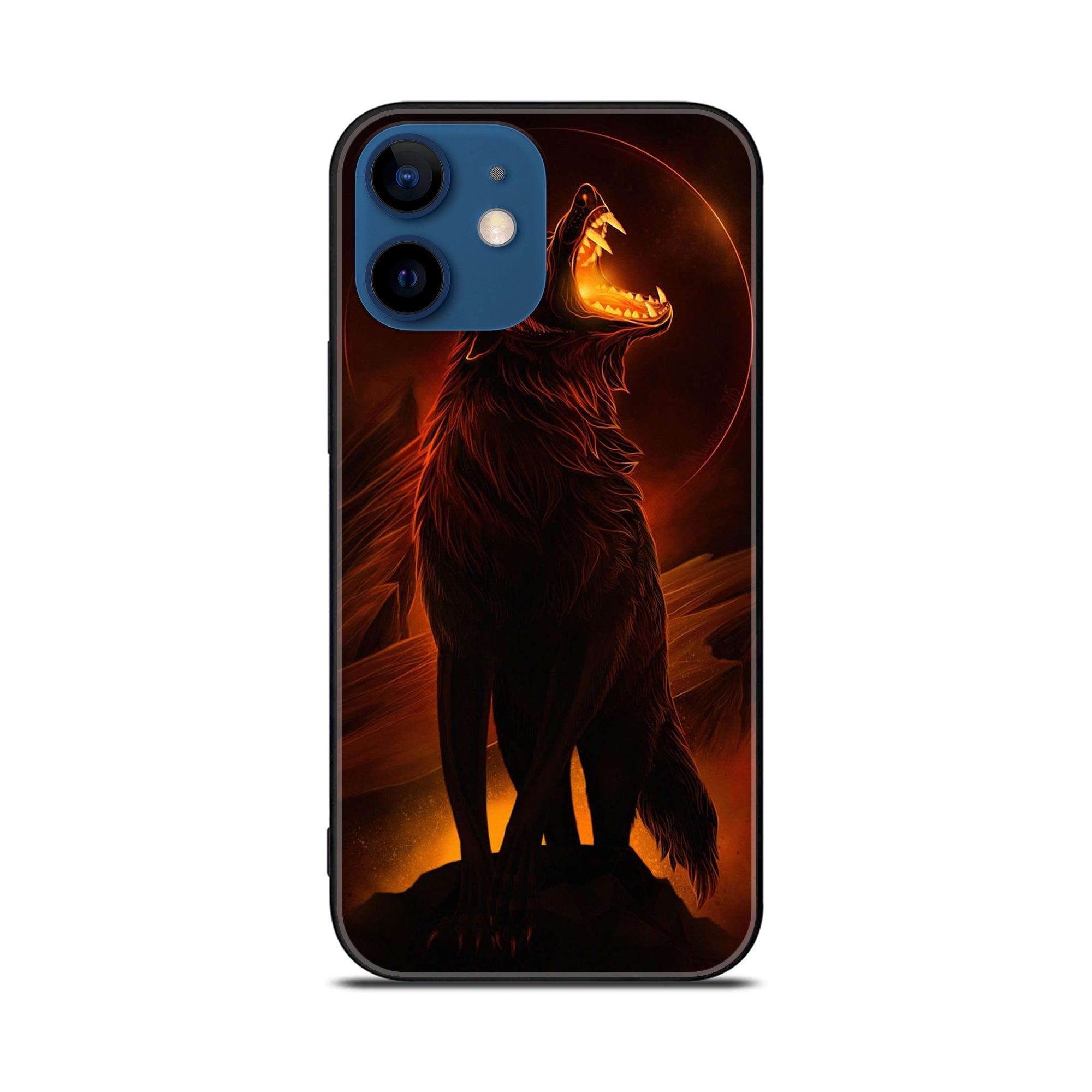 iPhone 11 Wolf Series  Premium Printed Glass soft Bumper shock Proof Case