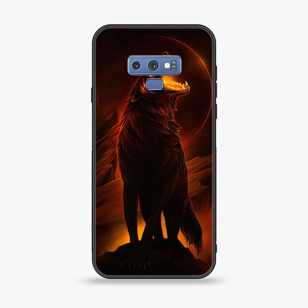 Samsung Galaxy Note 9 - Wolf  Design 6  - Premium Printed Glass soft Bumper shock Proof Case  CS-24750