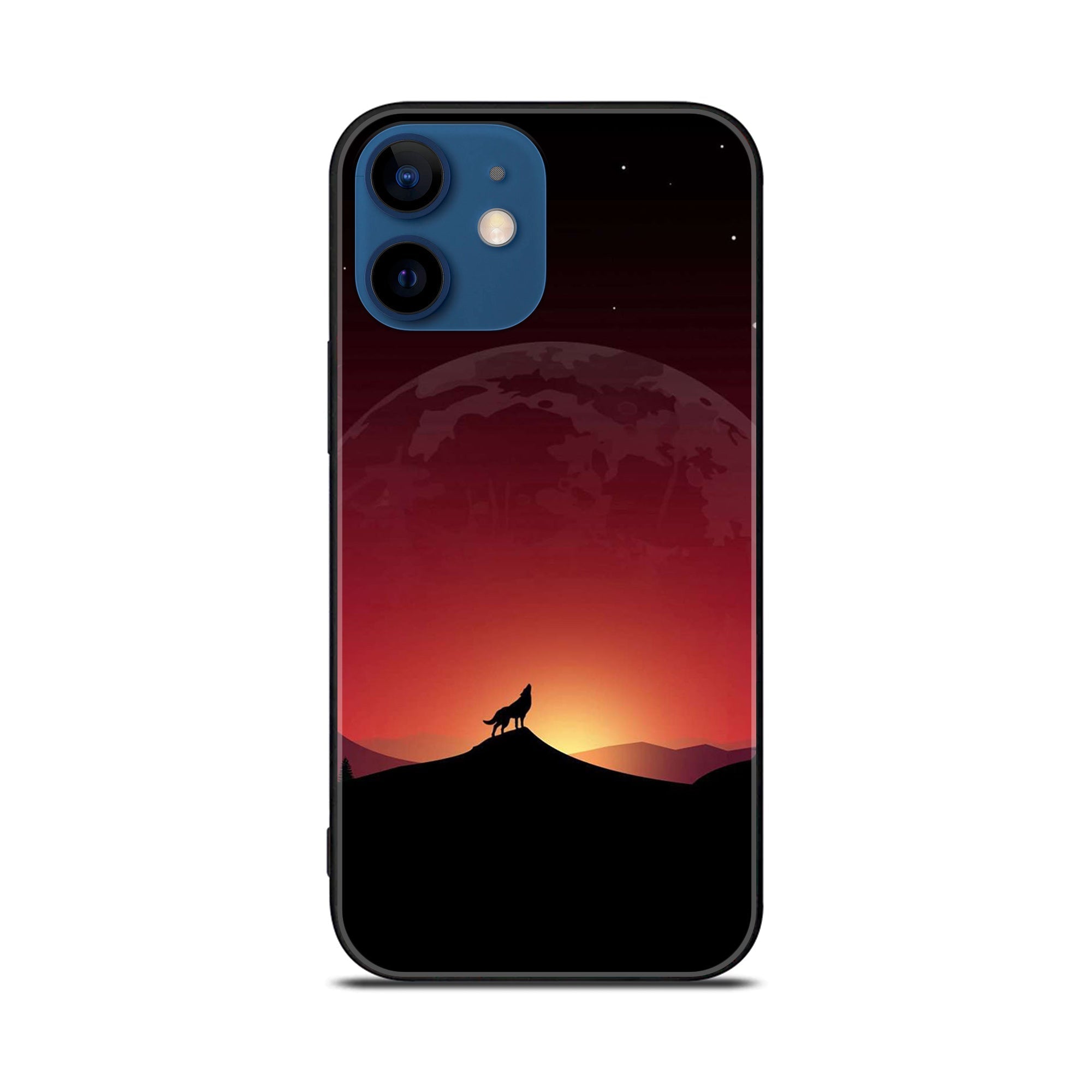 iPhone 11 Wolf Series  Premium Printed Glass soft Bumper shock Proof Case