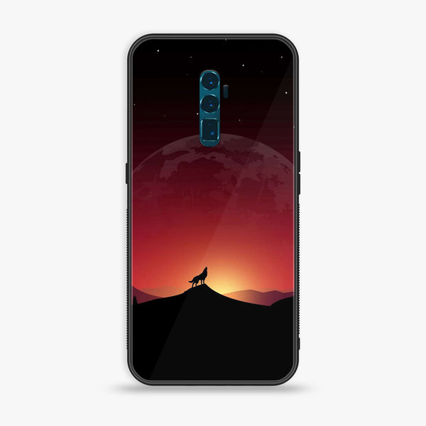 OPPO Reno 10x Zoom Wolf  Design 4 Premium Metal Printed soft Bumper shock Proof Case  CS-30367