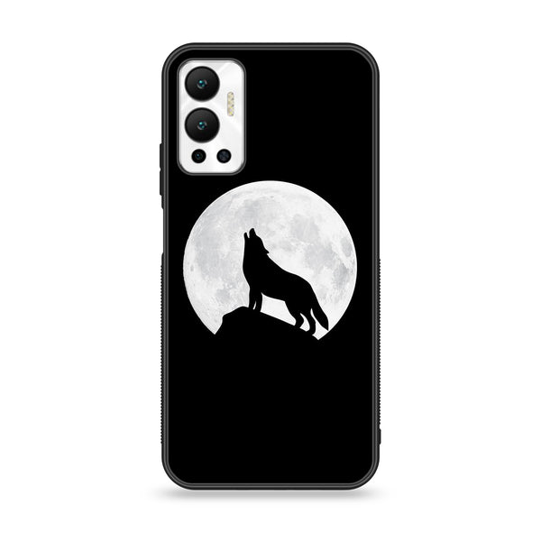 Infinix Hot 12 - Wolf  Design 3 - Premium Printed Glass soft Bumper shock Proof Case CS-15022