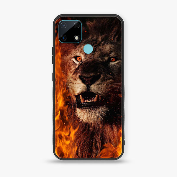 Realme Narzo 30A - Tiger Art Series - Premium Printed Glass soft Bumper shock Proof Case