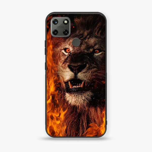 Realme C25Y  Tiger Art Series Premium Printed Glass soft Bumper shock Proof Case
