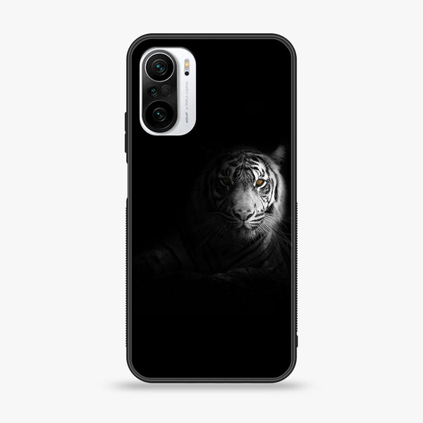 Xiaomi Poco F3 - Tiger Art Design 10 - Premium Printed Glass soft Bumper shock Proof Case CS-20960