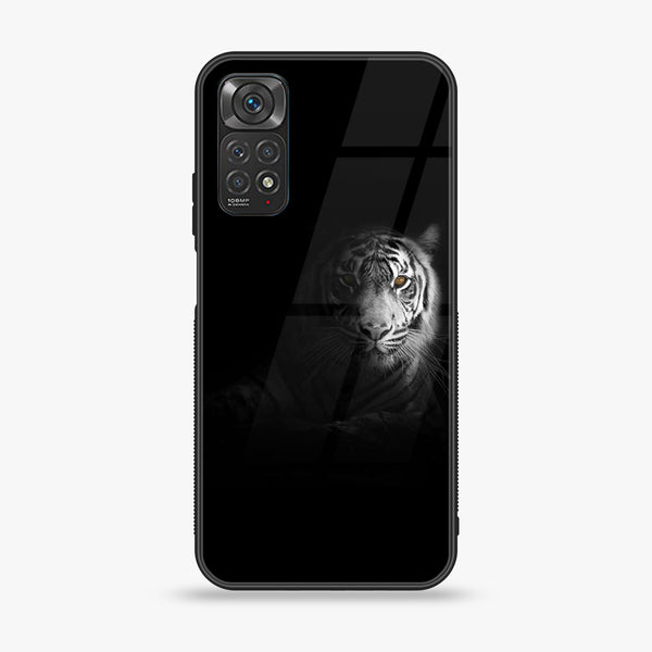 Xiaomi Redmi Note 11 4G- Tiger Design 10 - Premium Printed Glass soft Bumper shock Proof Case CS-17309