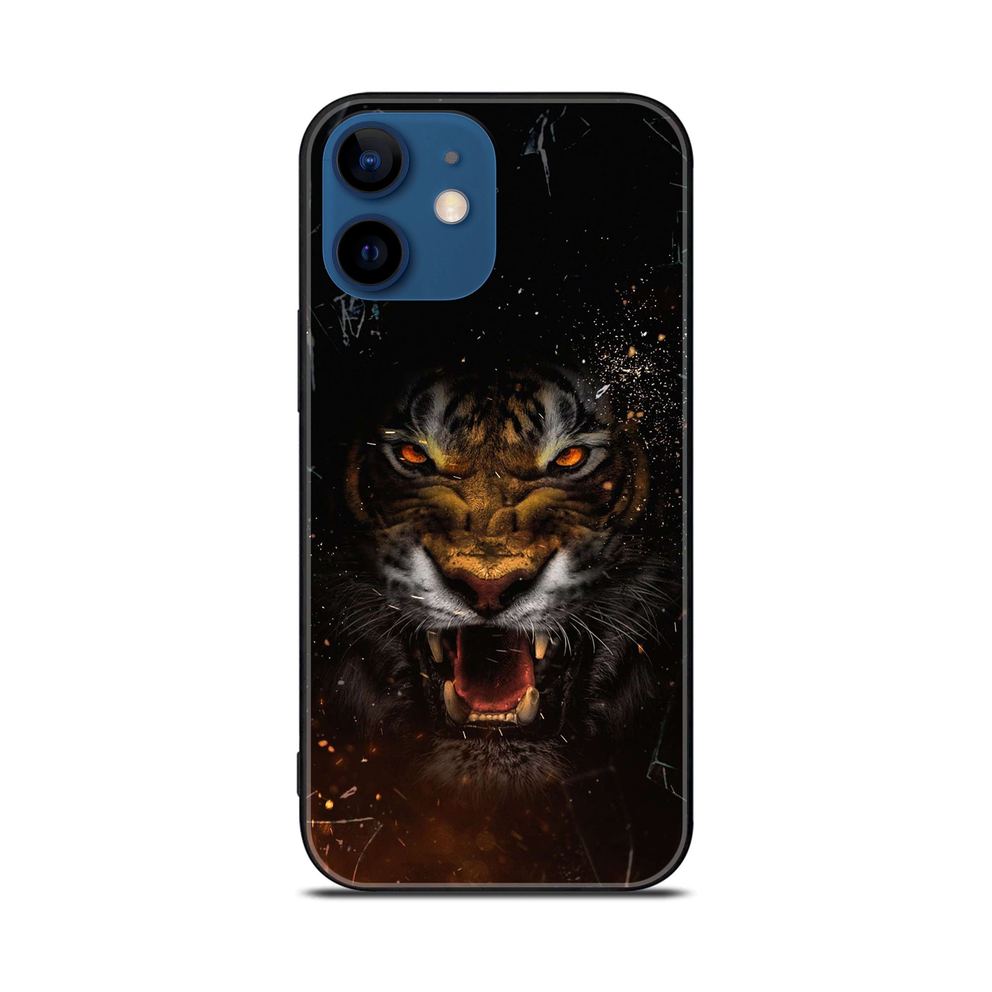 iPhone 11  Tiger Art Series  Premium Printed Glass soft Bumper shock Proof Case