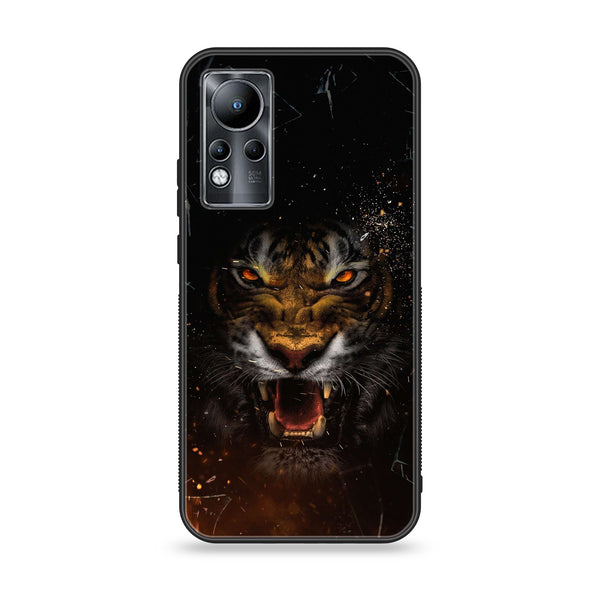 Infinix Note 11 - Tiger Art Design 9 - Premium Printed Glass soft Bumper shock Proof Case CS-18373